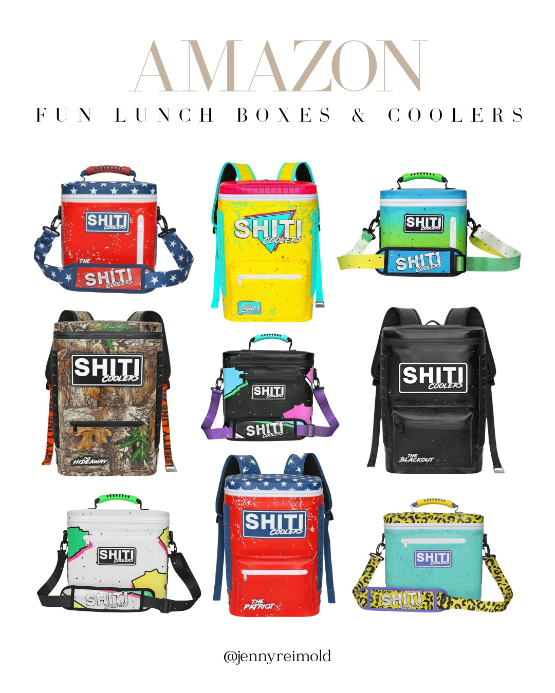 How funny are these SHITI coolers and lunchboxes on Amazon?! They are waterproof, portable and insulated! 

 