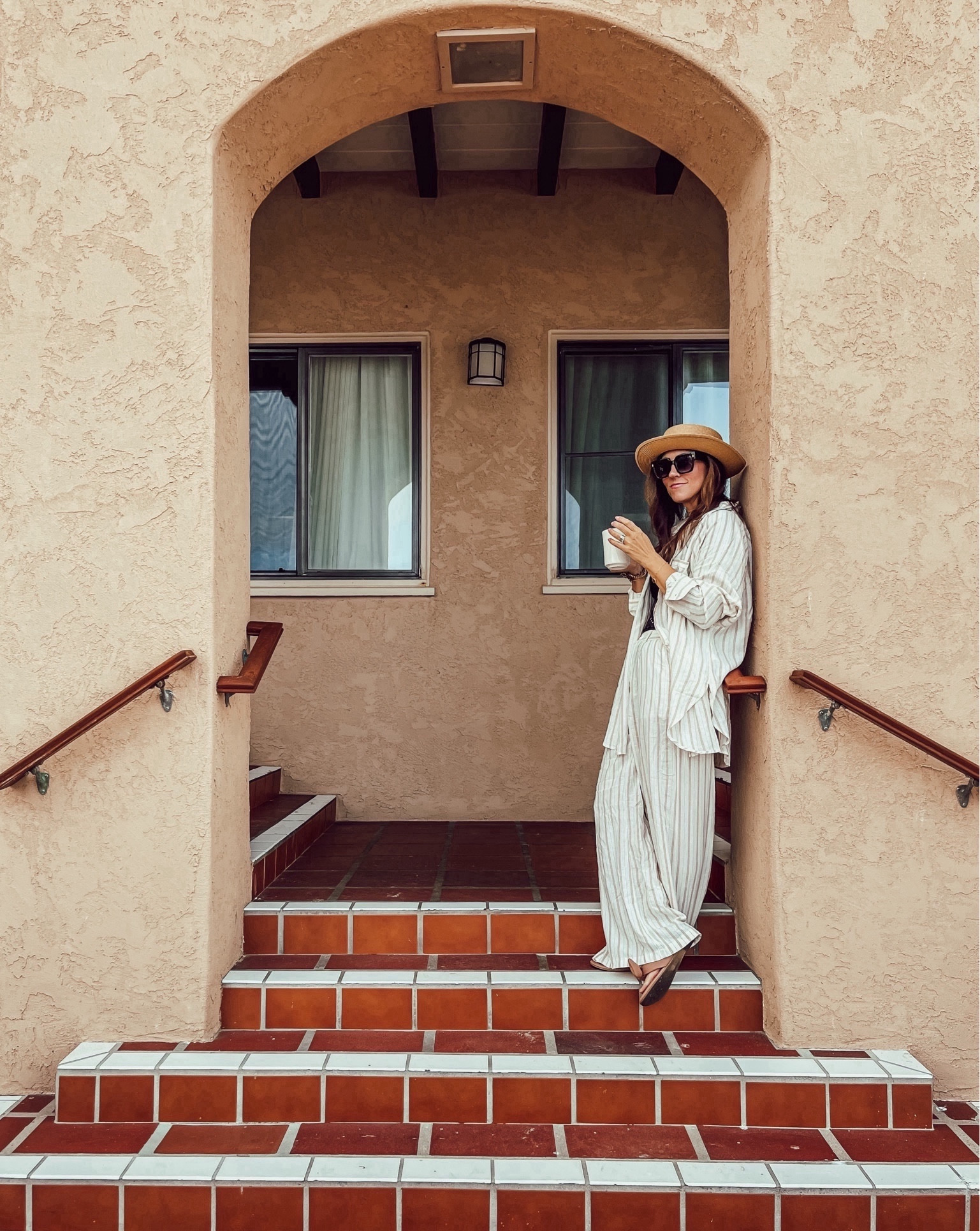 Striped linen, beach cover-up shirt, and trouser pant set — but come as separates (wearing size small in both) runs oversized (intended to be) but could size down! 🤎 from breakfast to the beach

Aerie style, beach, spring break, swim style, beach outfit idea 

#LTKtravel #LTKfindsunder100 #LTKswim