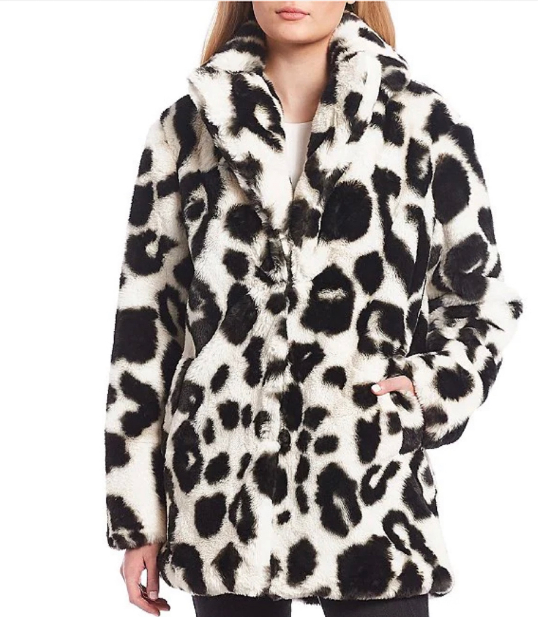Faux fur coat from Dillards  