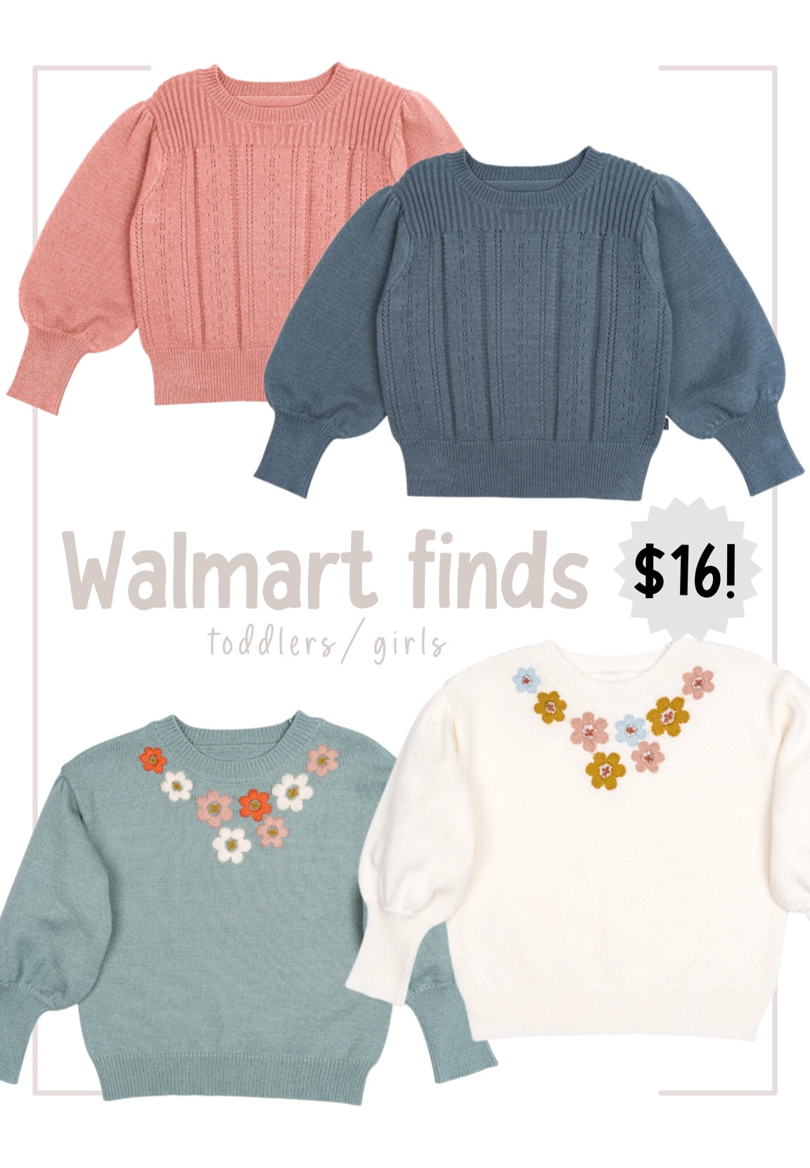 fall style sweater finds for baby girls, toddle girls, and little girls from Walmart!

#LTKKids #LTKFallSale #LTKBaby