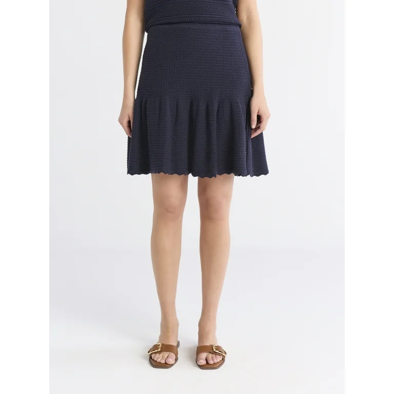 Free Assembly Women's and Women's Plus Pointelle Sweater Mini Skirt, Sizes XS-4X | Walmart (US)