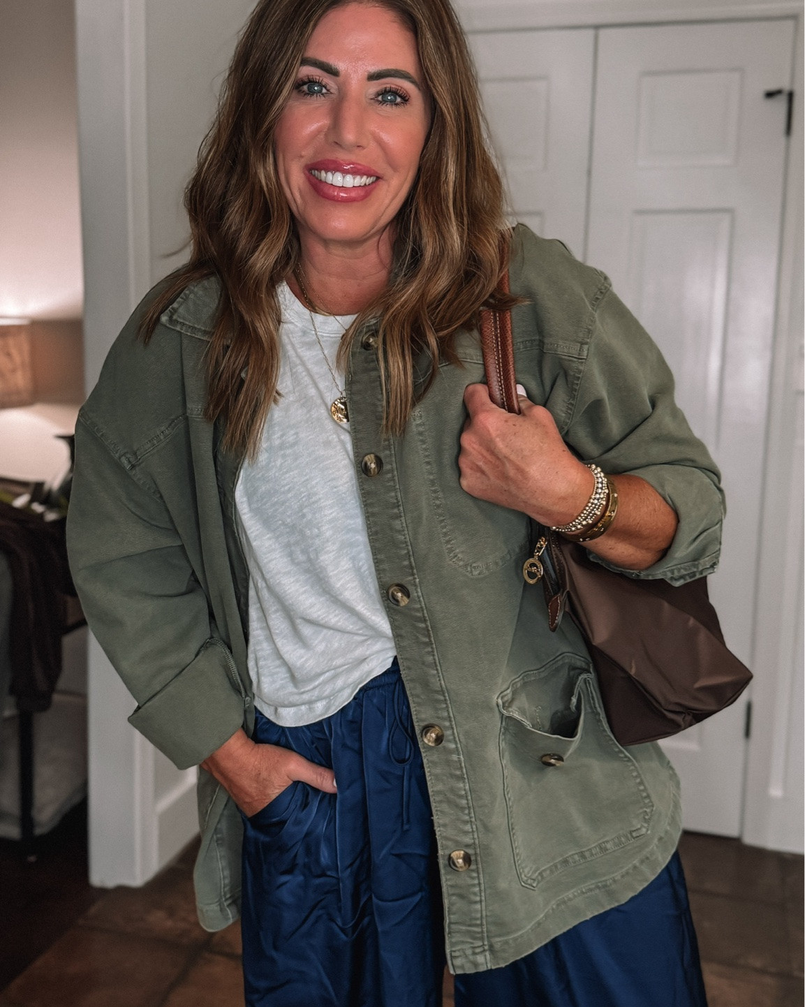 A fall utility jacket is a must and is the perfect layer🍂 

Look for less lace hem pants under $35 vs $128

Over 40 style, fall outfits women, mom style, autumn outfits, date night outfits

#LTKSaleAlert #LTKOver40 #LTKMidsize