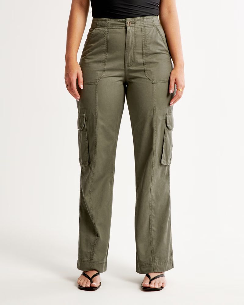 Women's Curve Love Relaxed Cargo Pant | Women's Clearance | Abercrombie.com | Abercrombie & Fitch (US)