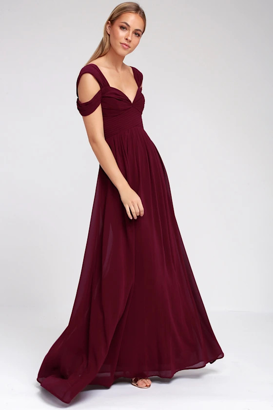 Make Me Move Burgundy Maxi Dress | Lulus (US)