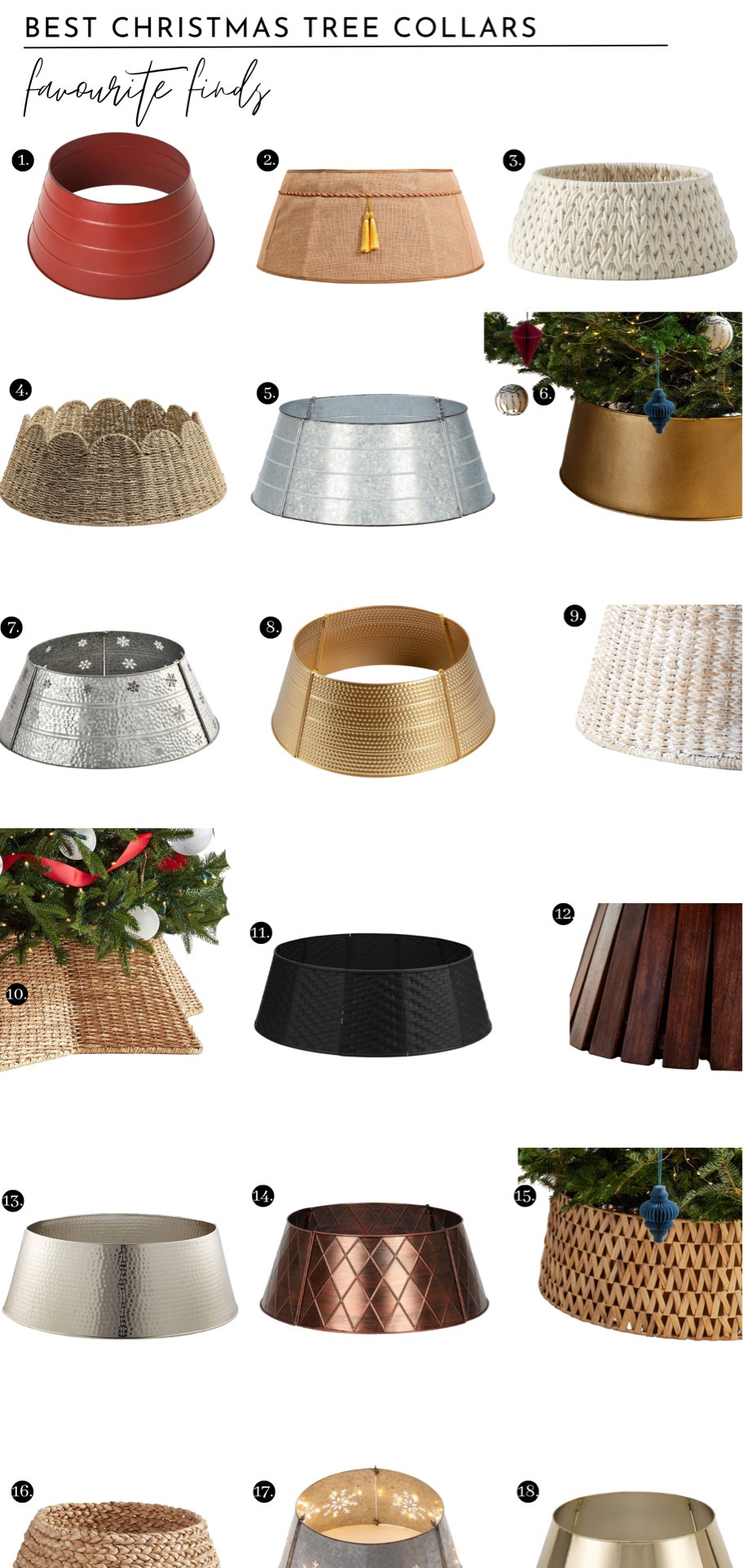 Favourite Finds: Best Christmas Tree Collars

#LTKhome