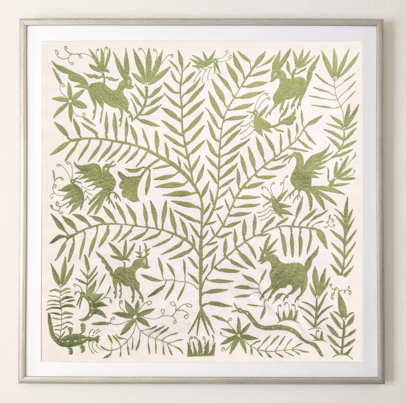 Made-to-Order / Custom Made: Unframed Otomi Wall Art Decor Tree of Life Hand Embroidered Mexican ... | Etsy (US)