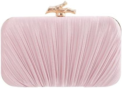 Freie Liebe Clutch Purses for Women Evening Bag Pleated Clutch Bag with Chain for Wedding Party |... | Amazon (US)