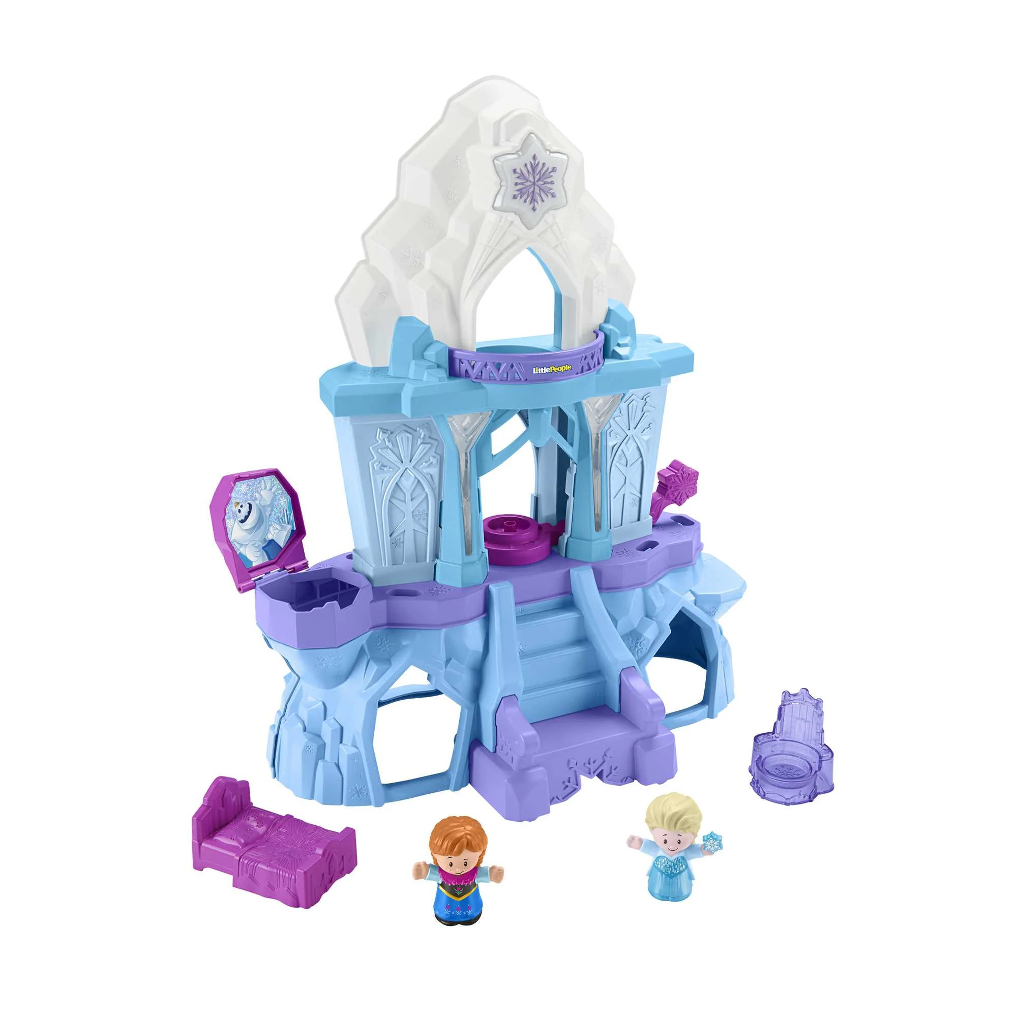 Disney Frozen Elsa’s Enchanted Lights Palace Little People Toddler Musical Playset | Walmart (US)
