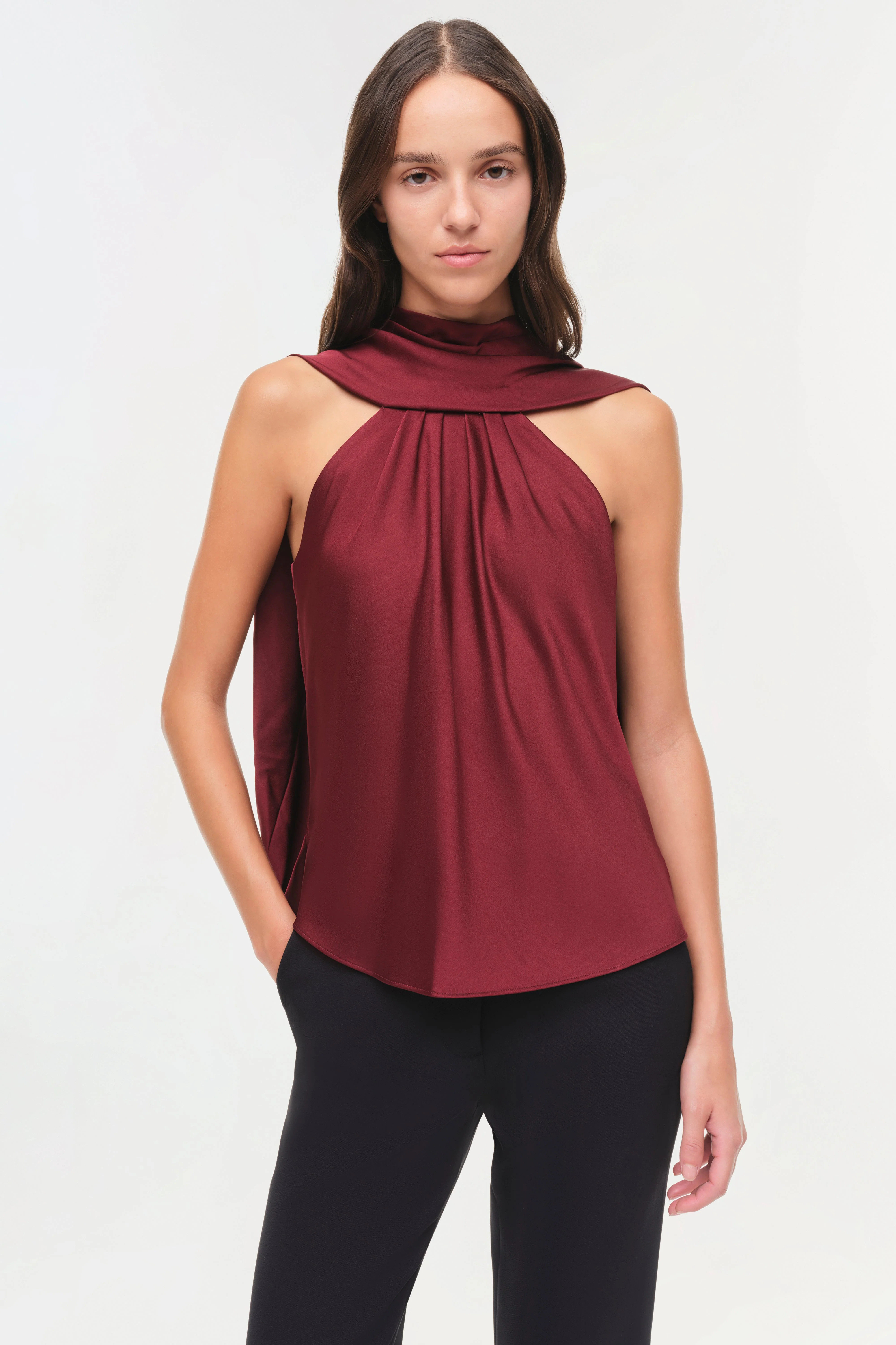 Scarlett Satin Cape Top | Simkhai