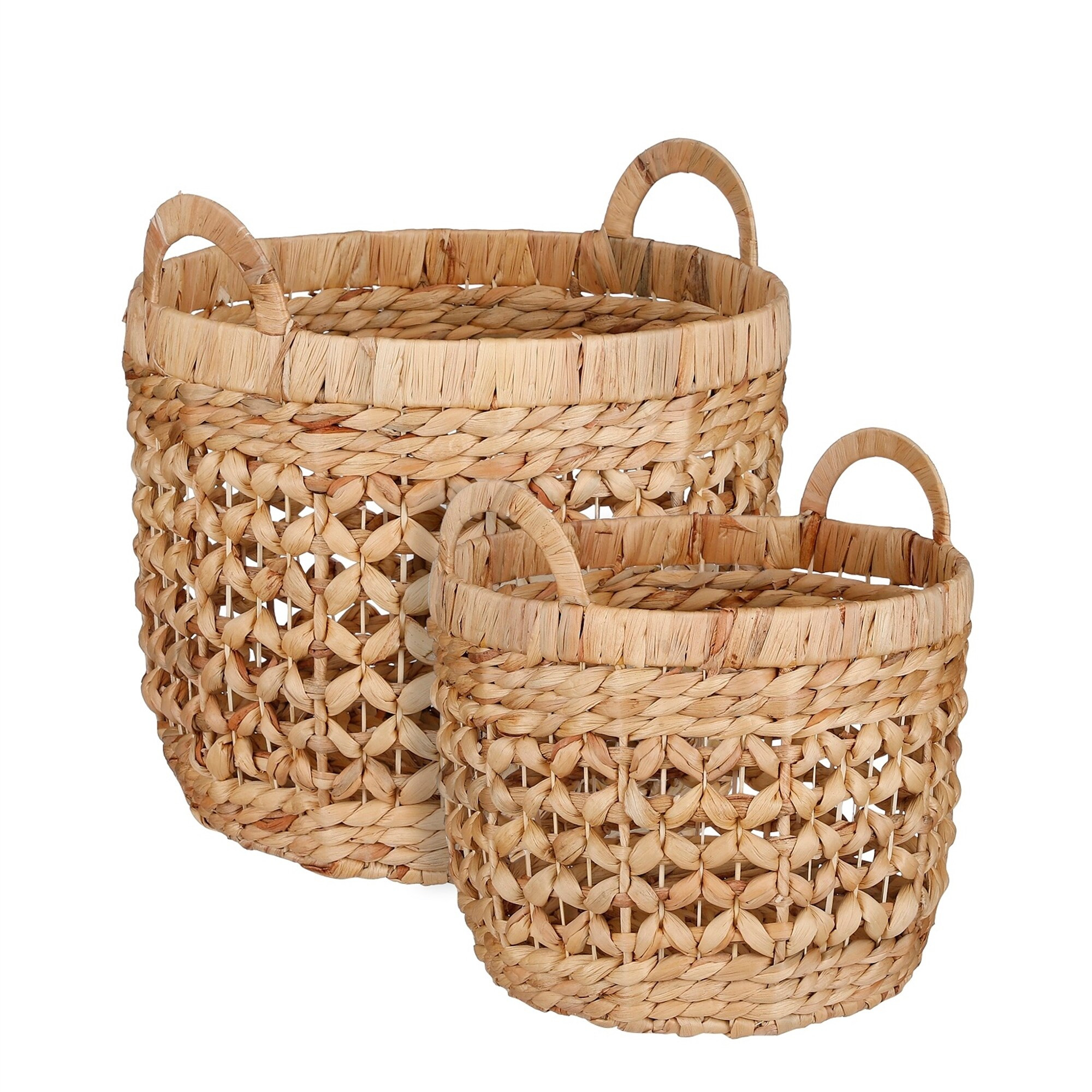 Set of 2 Paddle Baskets Round L. Brown-ST | Bed Bath & Beyond
