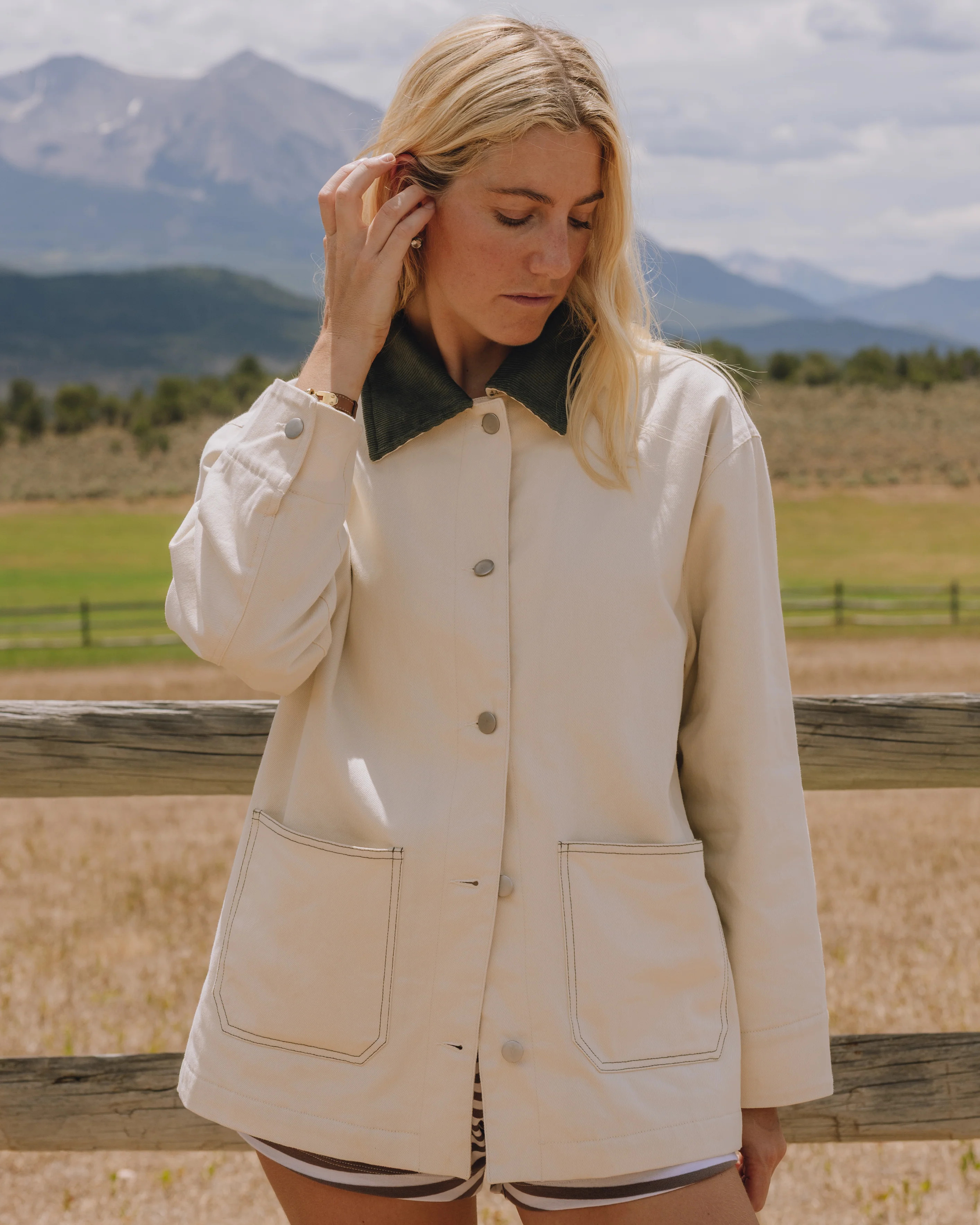 Barn Jacket - Canvas + DD Green Collar | Daily Drills LLC