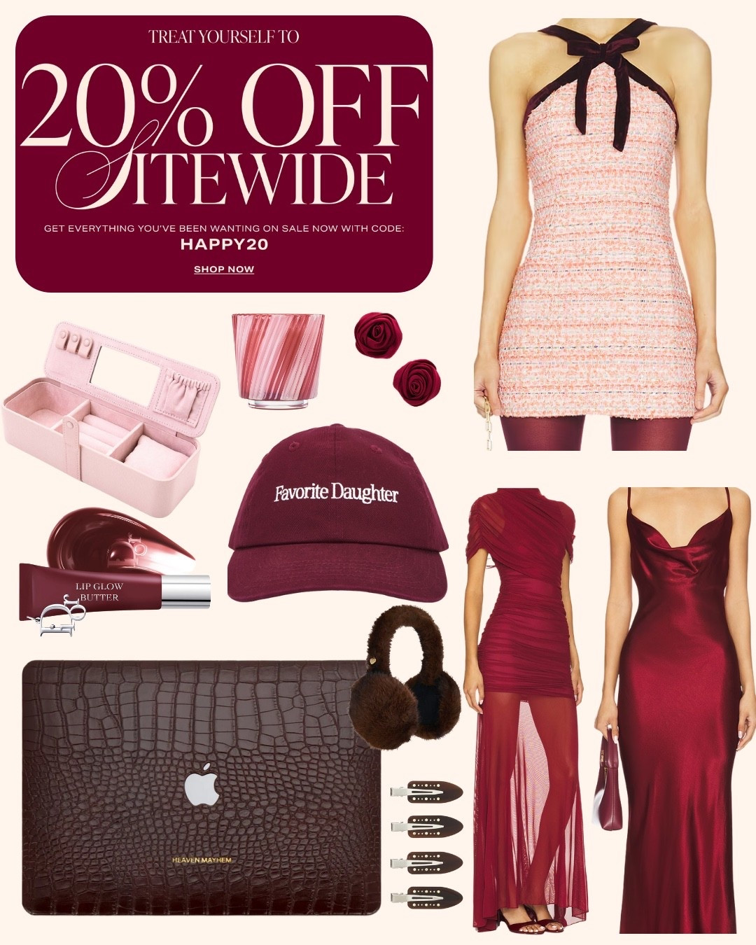 Revolve is 20% off site-wide with HAPPY20

#LTKHoliday #LTKSaleAlert #LTKGiftGuide