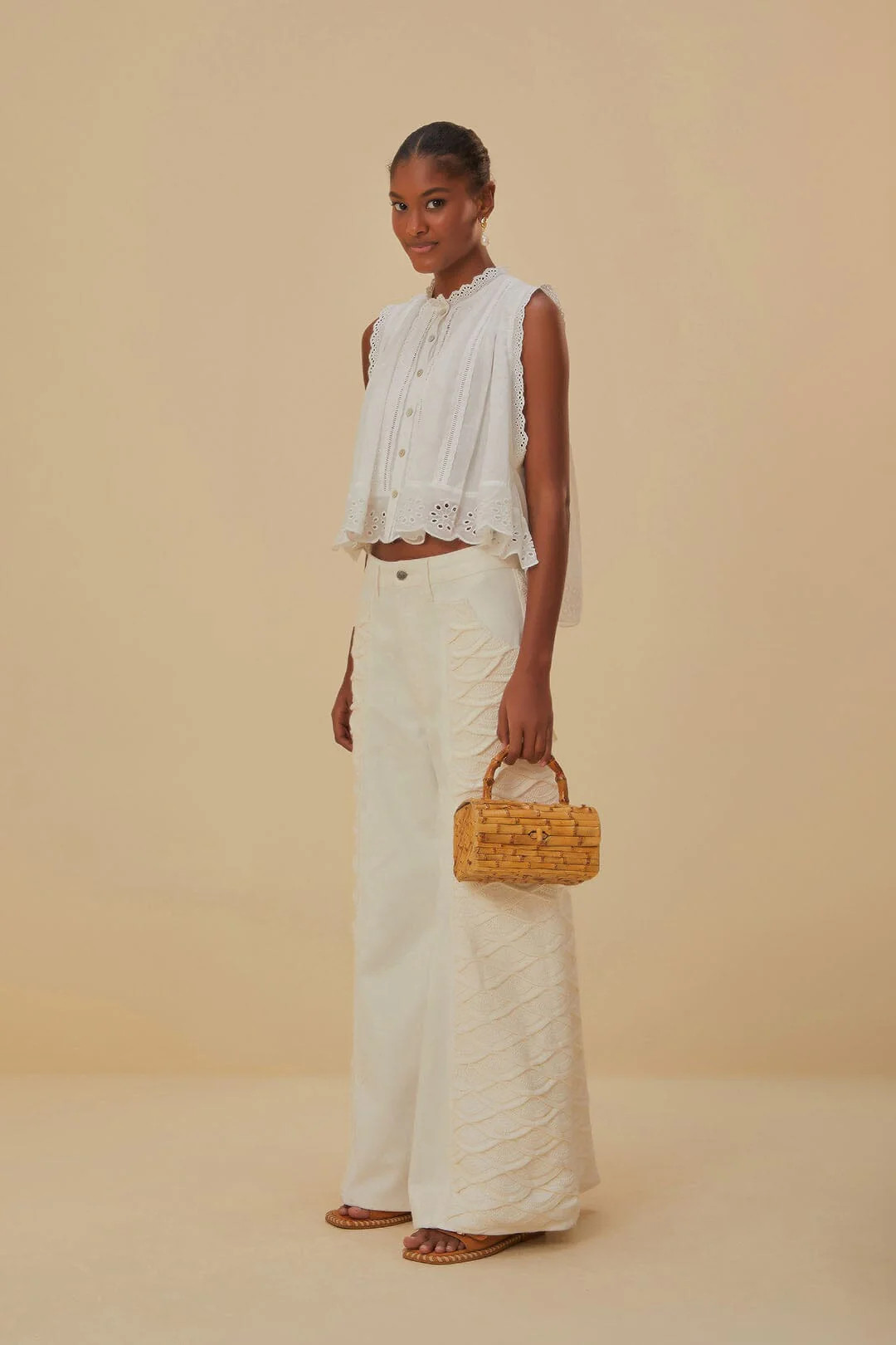 White Crochet Pants | FarmRio (US)