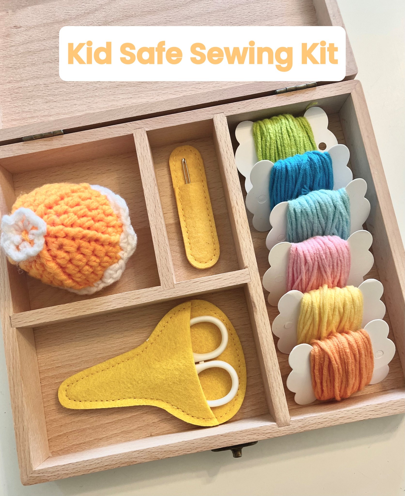 We’re looking to do more handicrafts this season and I love that this kit comes with child safe scissors, thick yarn, pin cushion, a needle with a large eye and felt case. The beautifully engraved box would make it a sweet gift to give as well 💛

We love using this alongside the Sewing in the Montessori Classroom Book that I’ll link in here as well as some other sewing supplies you might need to get started 💛

#montessori #montessoriathome #montessorihomeschool #kidshandicraftsupplies #kidssewingkit #kidsschoolsupplies #kidscraftsupplies #homeschoolsupplies #montessorisupplies #montessorimaterials #holidaygiftsforkids #giftideaforkids #giftideasforkids

#LTKFamily #LTKFindsUnder50 #LTKKids