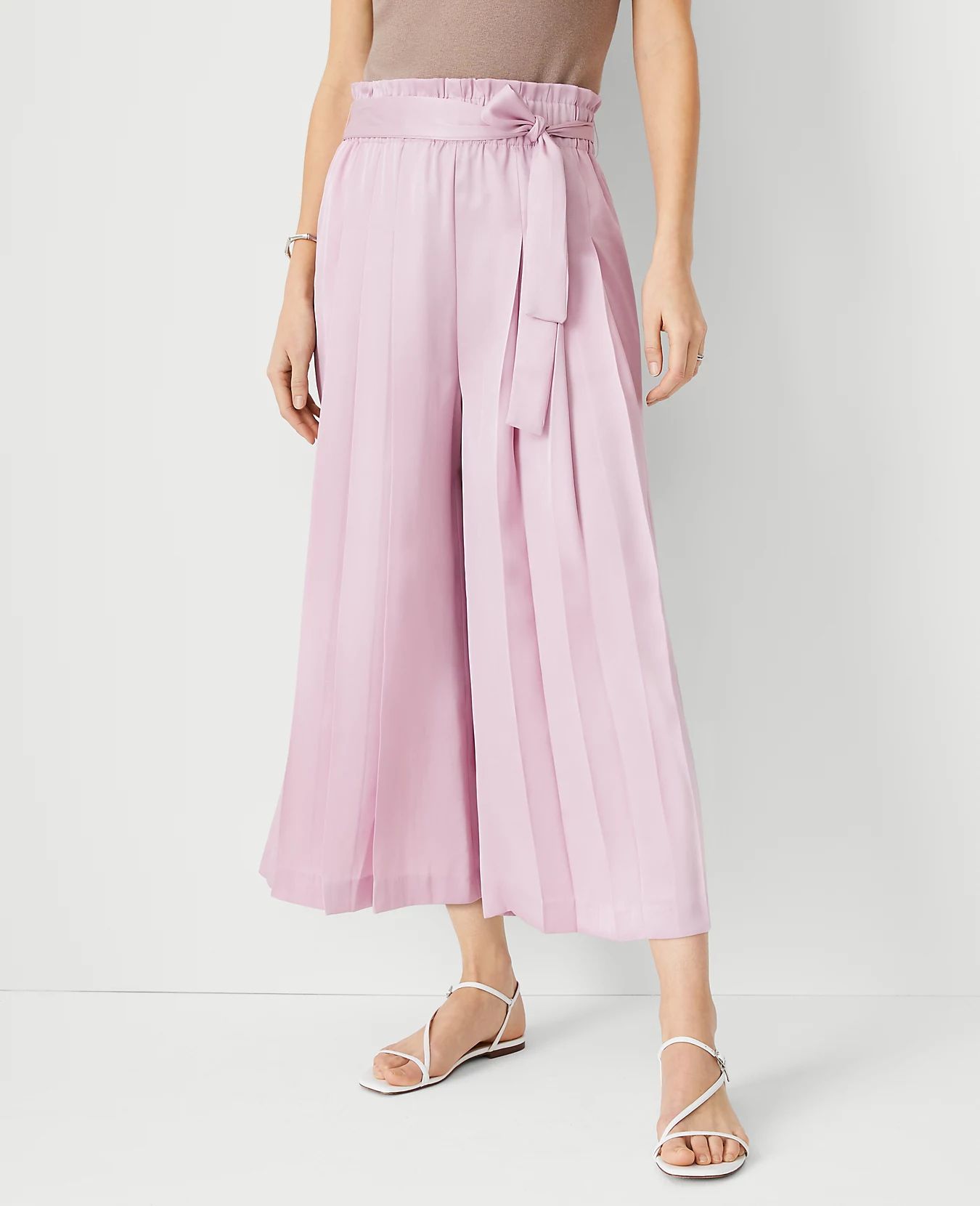 The Tie Waist Pleated Culotte Pant | Ann Taylor (US)