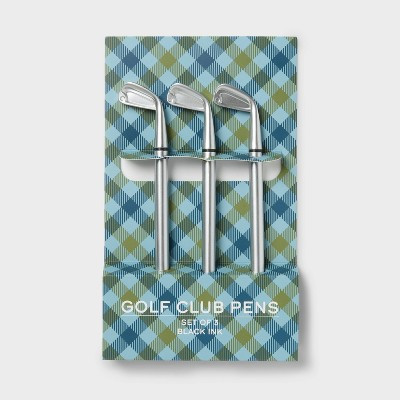 3pk Golf Club Ballpoint Black Ink Pen Set - Spritz™ | Target