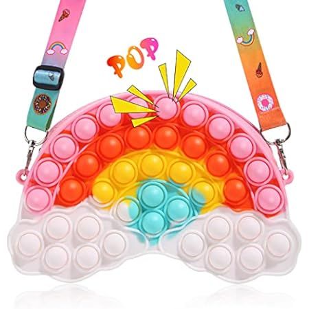 Pop Purse Fidget Toy for Girls, Rainbow pop Fidget Bag Christmas Party Favors, Pop Sensory Schoo... | Amazon (US)