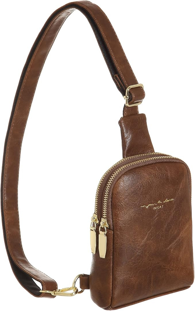 INICAT Small Sling Bag Crossbody Vegan Leather Fanny Packs for Women Women Fashionable Chest Bag ... | Amazon (US)