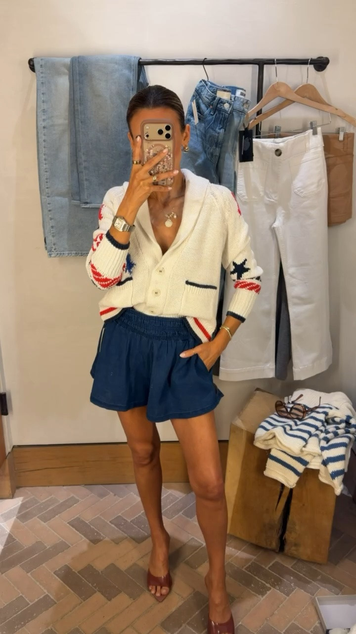 This cardi is east coast summer dreams. Size XXS here paired with a super soft slowly shorts that feel like sweatshirt, elastic waist and pockets! Xs 
These heels are so fun for summer, I snagged the blue ones but think I need the pink too. Size down .5 size

#LTKgrwm #LTKstorytime #LTKSeasonal