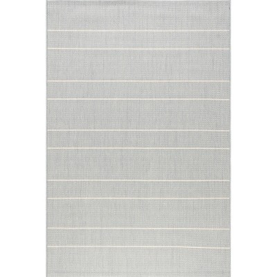 Nuloom Alaina Indoor/Outdoor Striped Area Rug, 4' x 6', Slate Blue | Target