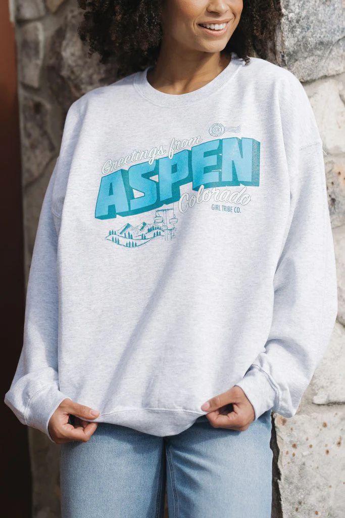 Greeting from Aspen Sweatshirt - Girl Tribe Co. | Girl Tribe Co.