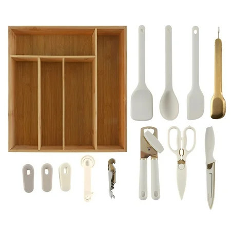 Cook with Color 19 Piece Utensil Set with storage tray | Walmart (US)