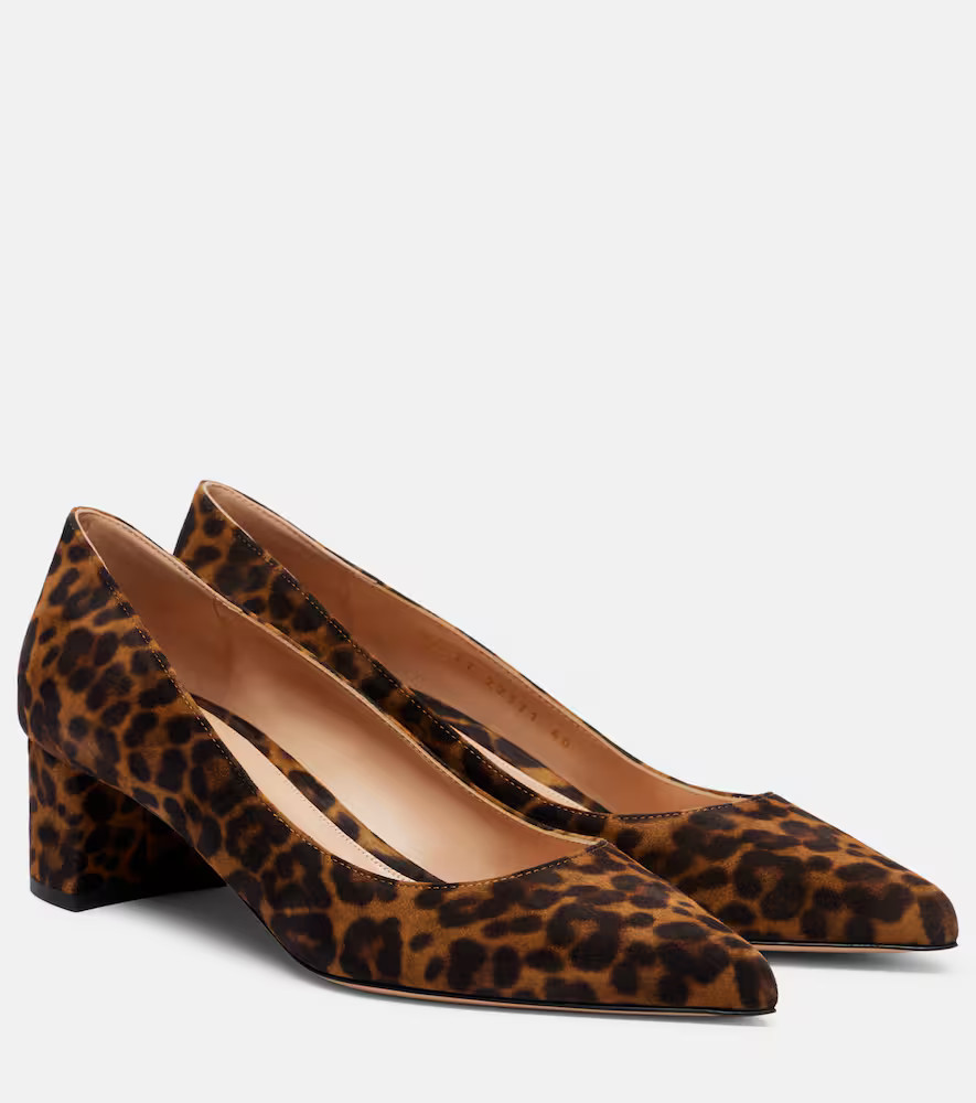 Gianvito Rossi Escarpins Piper 45 en daim à motif léopard | Mytheresa (INTL)