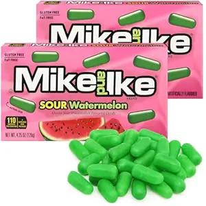 Mike and Ike Sour Watermelon Candy, 2 Pack of Movie Theater Candy Boxes 4.25 OZ Each, Ideal Mike ... | Amazon (US)