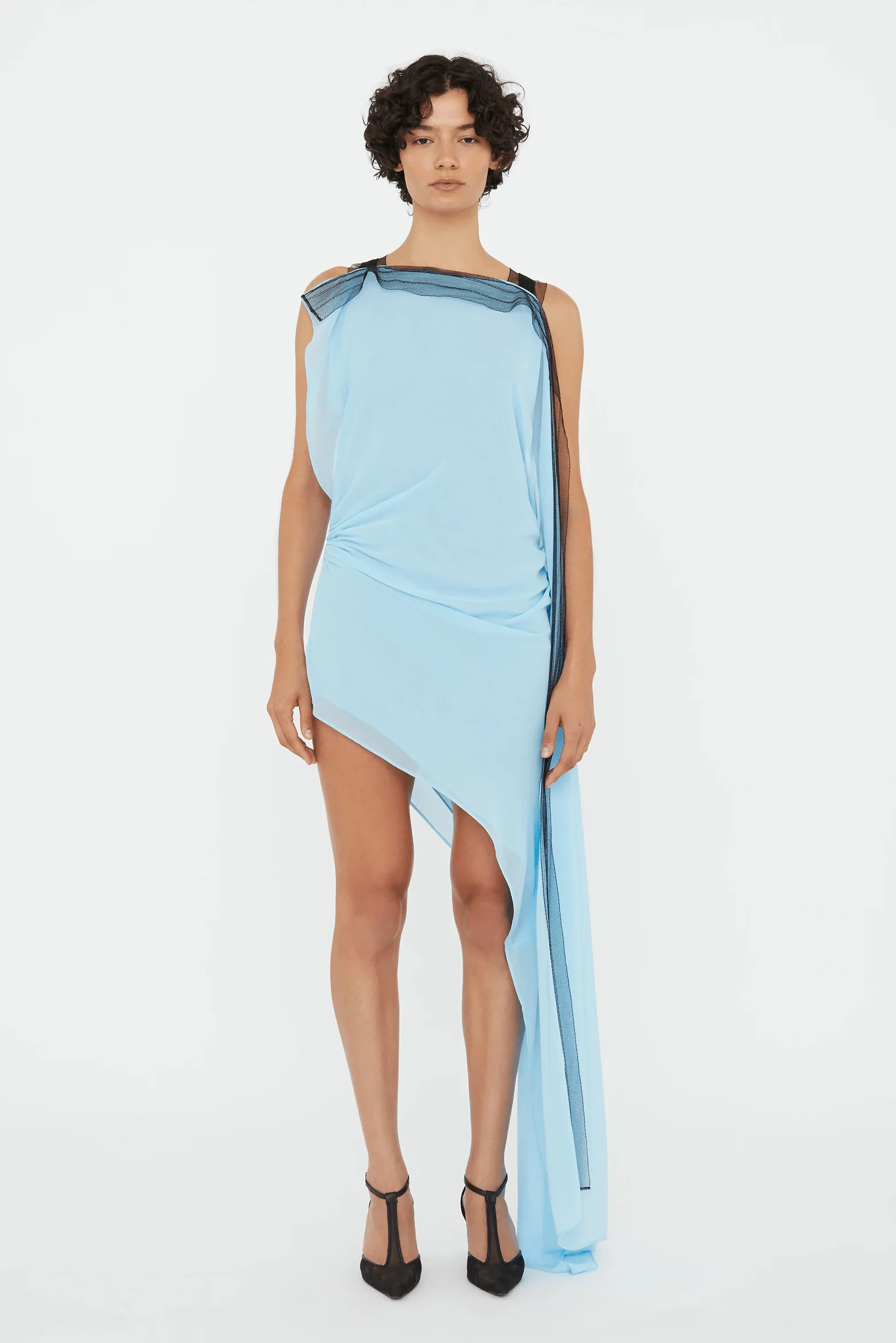 framed floating silk dress | The New Trend (Australia & New Zealand)