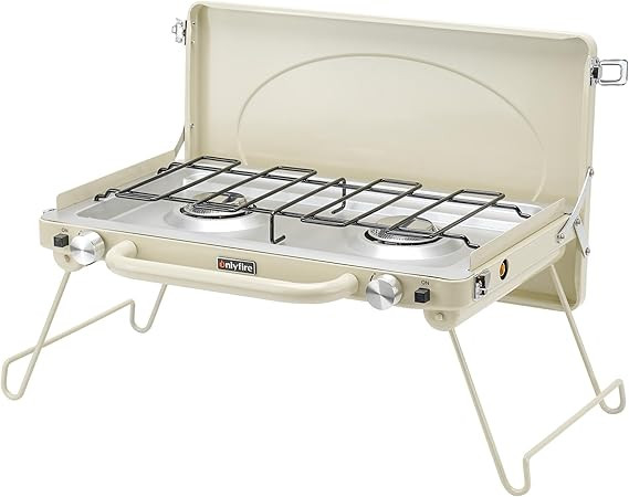 ONLYFIRE Portable Camping stove 2-Burner, Propane Camping Stove with Foldable Legs, Camping Grill... | Amazon (US)