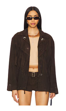 LAMARQUE x REVOLVE Alma Jacket in Dark Brown from Revolve.com | Revolve Clothing (Global)