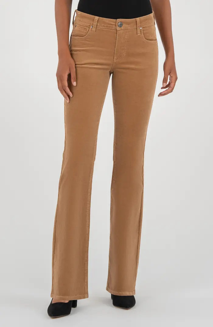 Natalie Mid Rise Bootcut Corduroy Pants | Nordstrom