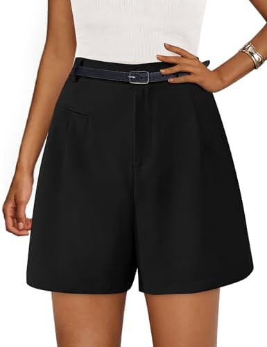 PRETTYGARDEN Shorts for Women Dressy 2026 Summer Elastic High Waisted Wide Leg Business Casual Wo... | Amazon (US)
