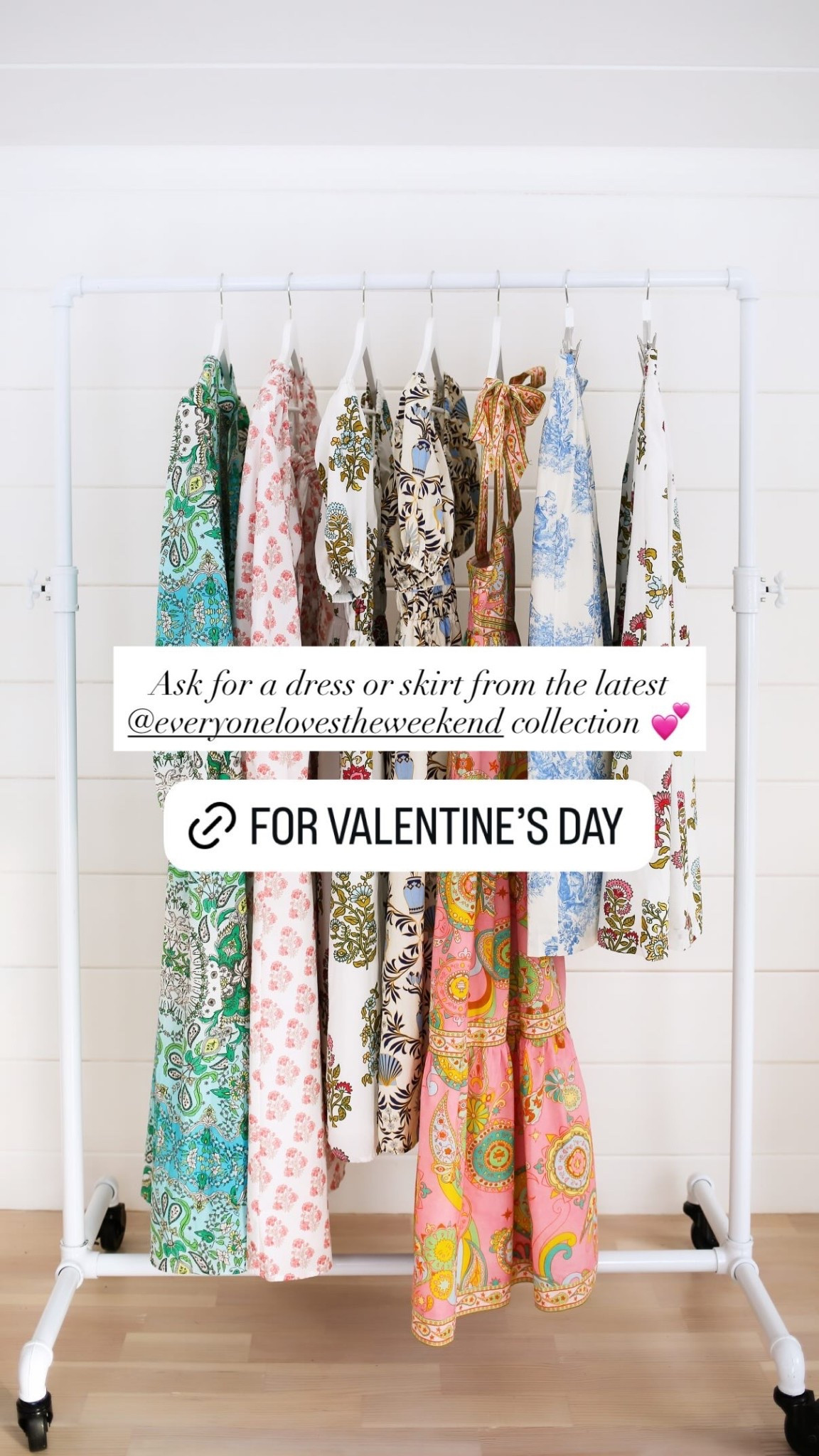 Ask for a dress or skirt from the latest @everyonelovestheweekend collection 💕 

#LTKdayinmylife #LTKstorytime #LTKValentine