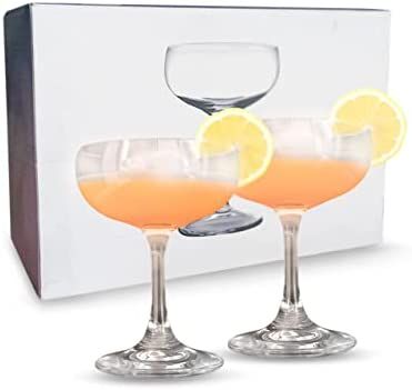 CONSISTENTLY CREATIVE 6.75oz (200ml) Cocktail Coupe Glasses, Perfect for Drinking Martini, Margar... | Amazon (US)