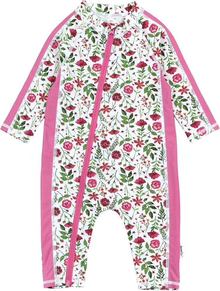 SwimZip UPF 50+ Girls Long Sleeve Sunsuit (Multiple Colors) | Amazon (US)