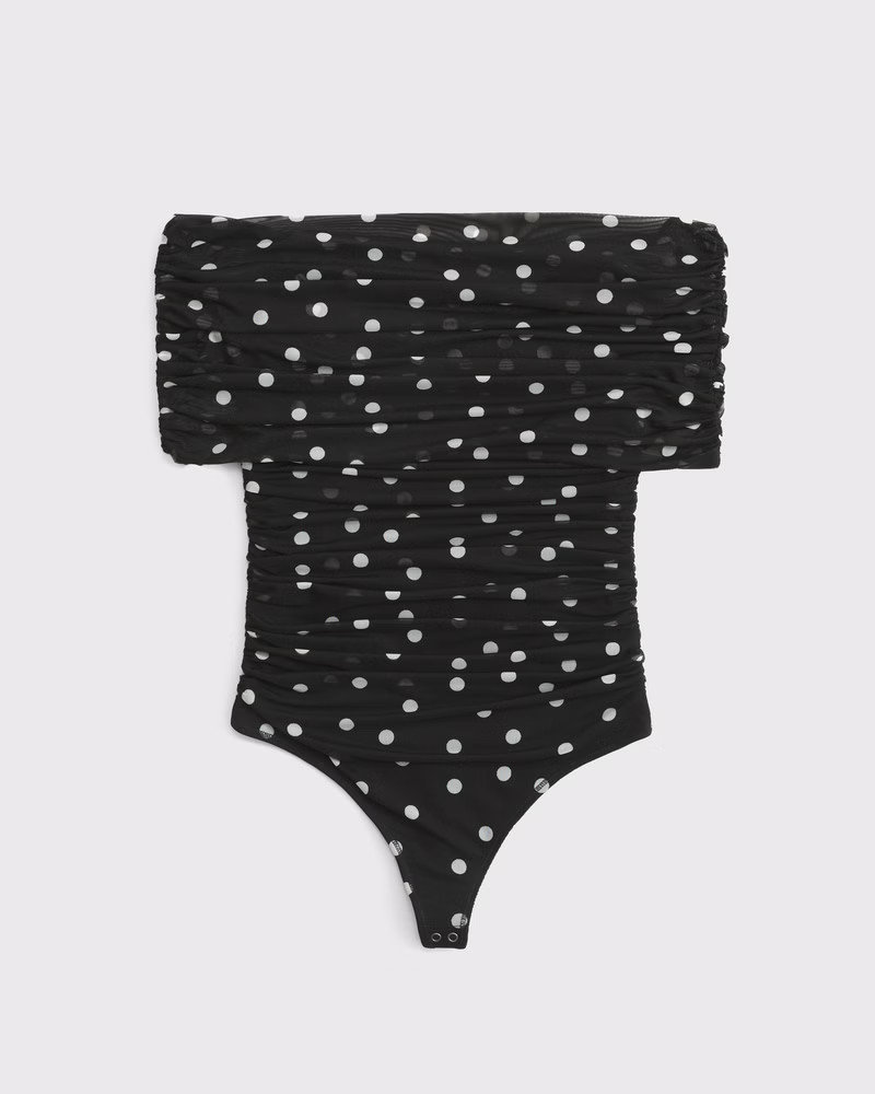 Mesh Foldover Bodysuit | Abercrombie & Fitch (US)