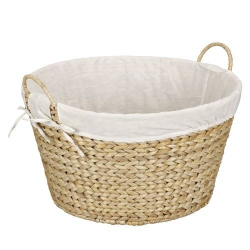 Household Essentials Natural ML-6667N Round Wicker Laundry Basket Hamper with Liner | Amazon (US)