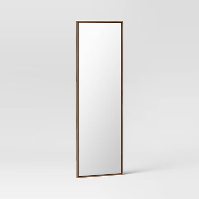 20" x 60" Narrow Border Recycled PS Floor Mirror Walnut - Project 62™ | Target