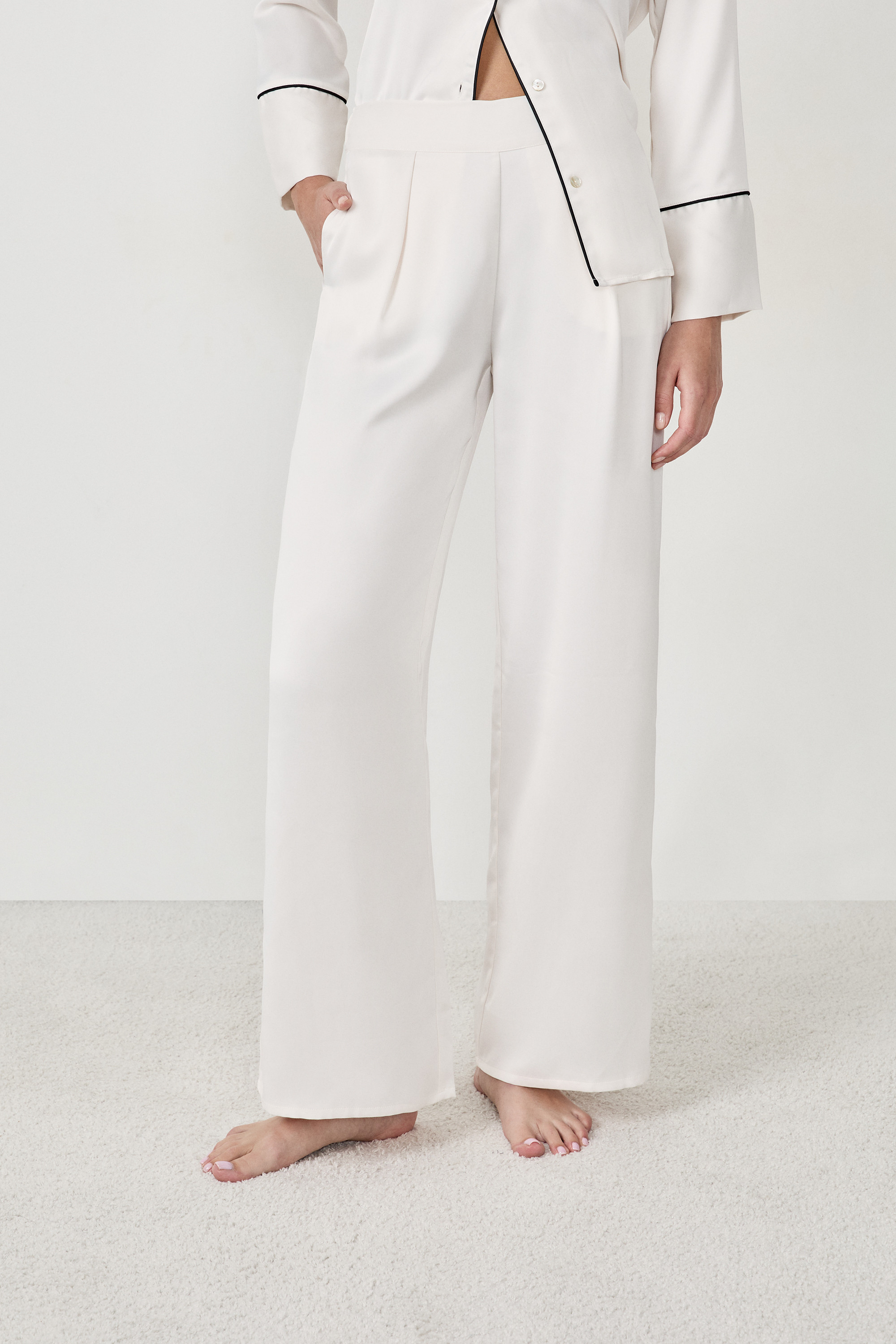Pantalon de pyjama satiné POLYESTER SATIN - ETAM | Etam FR