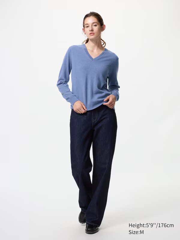 Cashmere V-Neck Sweater | UNIQLO (US)