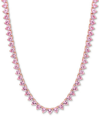 Lab-Created Pink Sapphire Heart All-Around 18 | Macy's