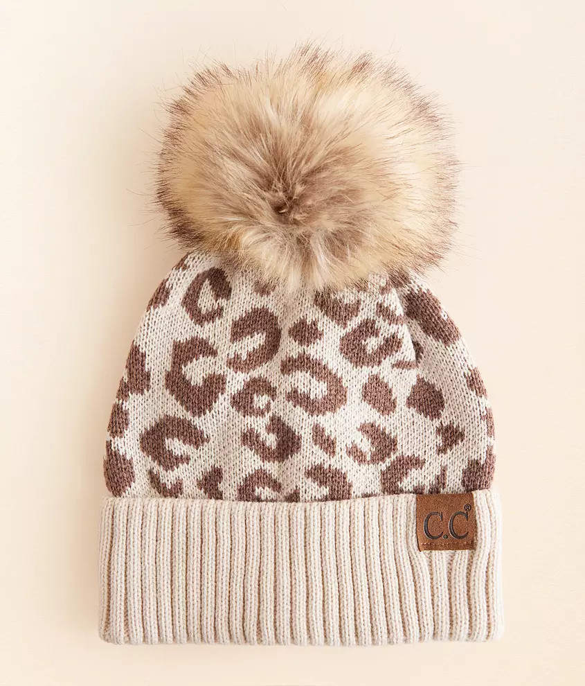 Leopard Pom Beanie | Buckle