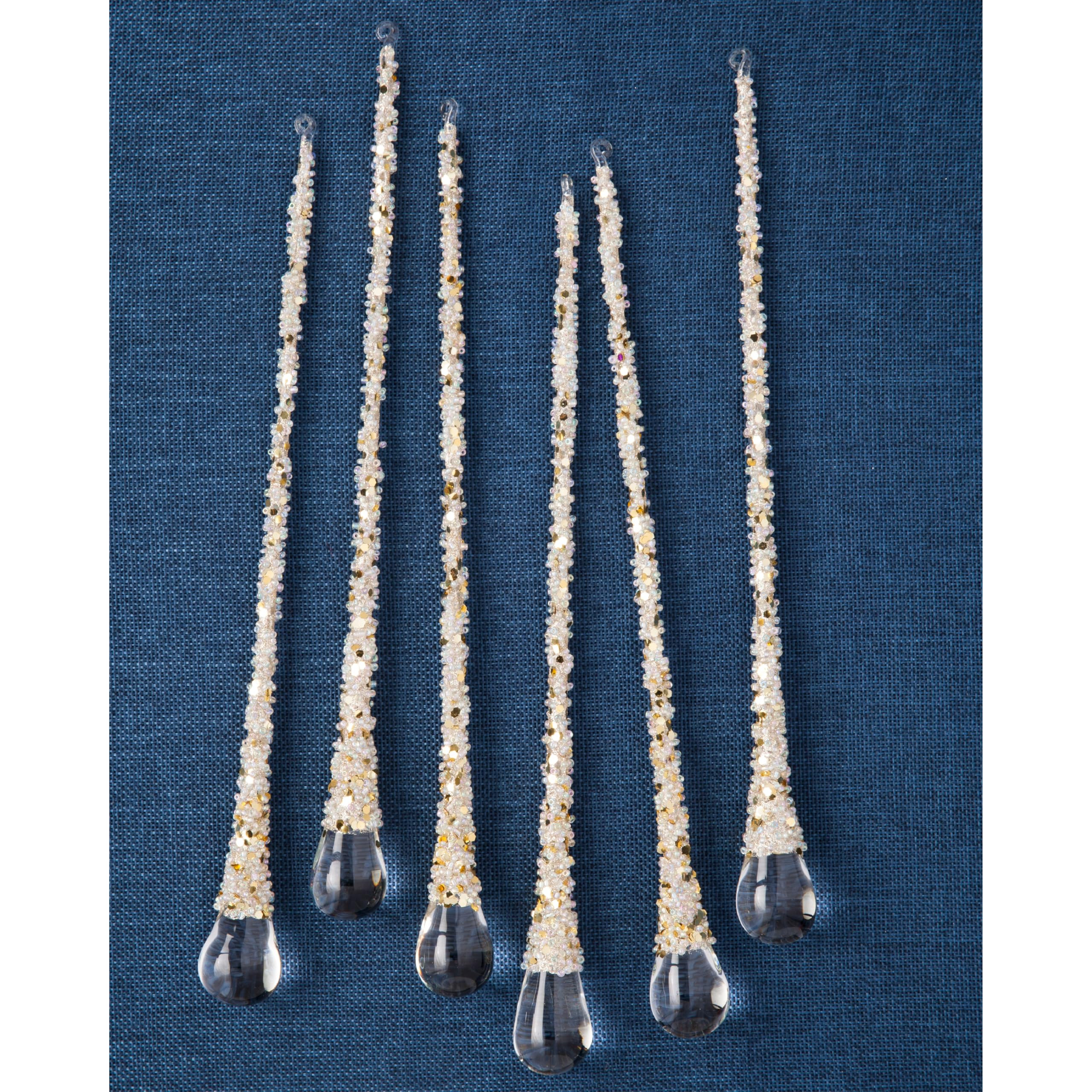 Balsam Hill ICY Teardrop Baubles - Winter Elegance Christmas Tree Ornaments with Glitter & Pearle... | Amazon (US)