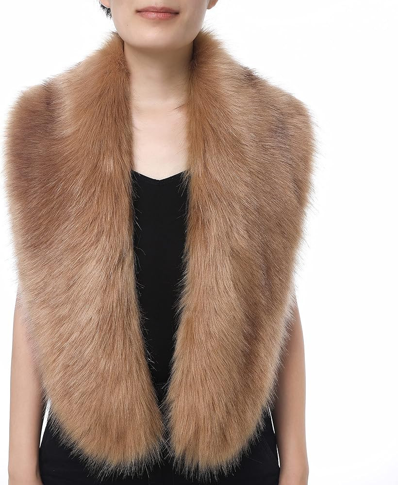 Dikoaina Extra Large Women's Faux Fur Collar for Winter Coat at Amazon Women's Coats Shop | Amazon (US)