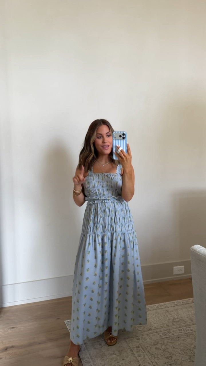 Wearing an xs in this  blue maxi dress☀️ Target has so many cute finds right now! Also linking my sandals, run true to size! Currently 16 weeks pregnant for reference! 

#LTKSeasonal #LTKootd #LTKmomlife