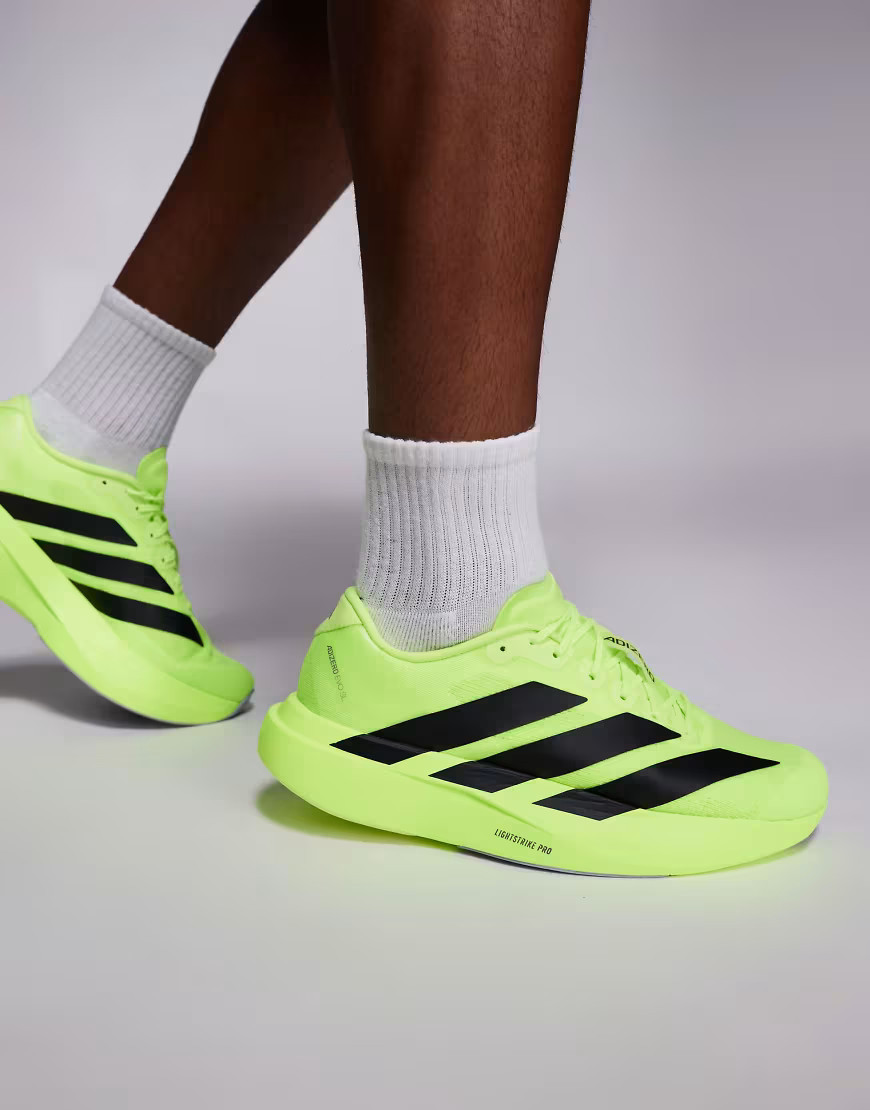adidas Running Adizero EVO SL sneakers in bright green | ASOS (Global)