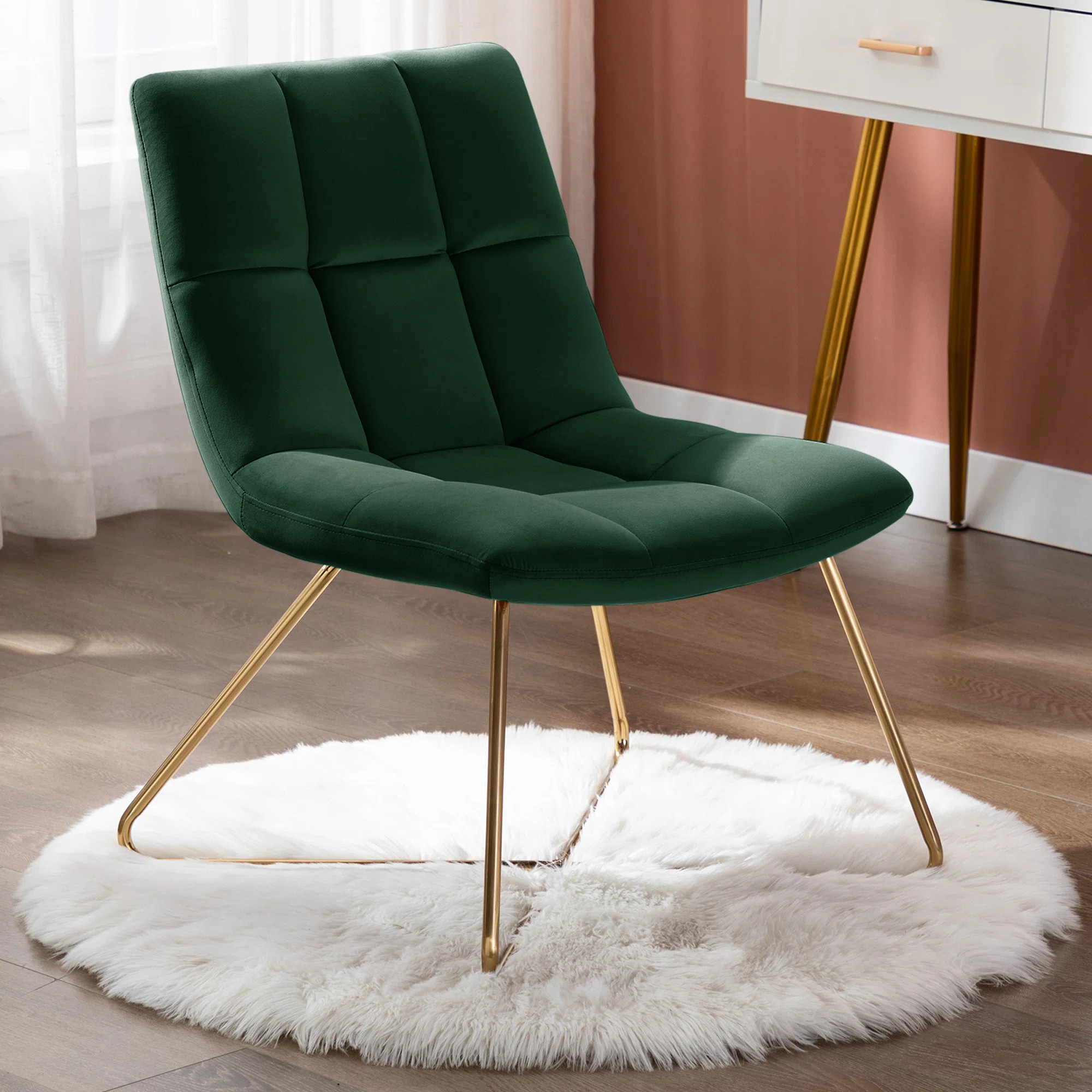 Scheidt 57.15Cm Wide Velvet Lounge Chair | Wayfair North America