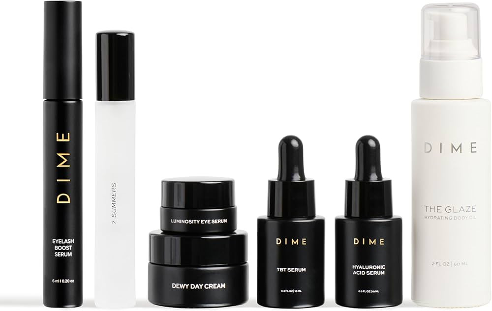 DIME Beauty Icons Collection - Travel Size Skincare Discovery Set Includes 7 Summers Perfume, Eye... | Amazon (US)