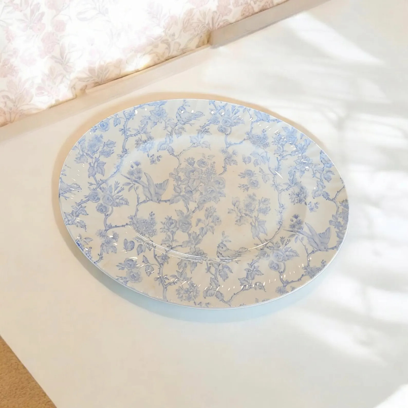 Barratts, Songbirds Blue and White Platter 12 Inch. Beautifully Aged Discontinued Replacement Pie... | Etsy (US)